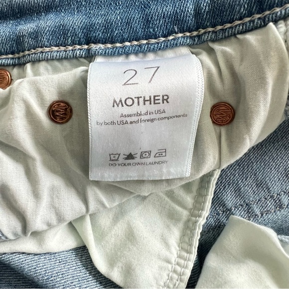 MOTHER High Waisted Rider Skimp Straight Leg Stretch Jeans in Dreamer Size 27 - Picture 5 of 14